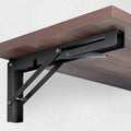 8/10 inches Sturdy Steel Folding Shelf Brackets Wall-Mounted Design for Workbench Table, Table Shelves Angle Bracket Hardware
