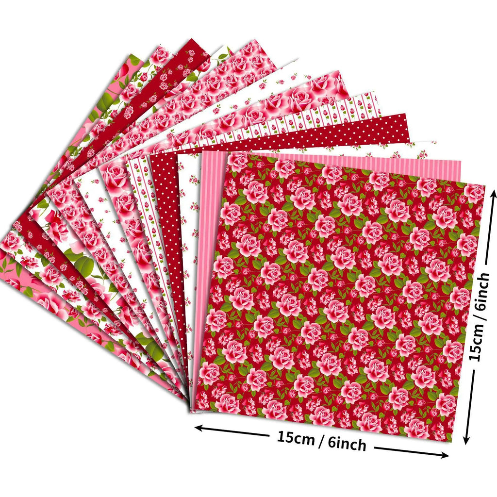 12 Sheet Scrapbooking Paper 15x15cm, Christmas Journal Planner Paper Pad Cardstock Backgrounds Card for DIY Art Craft Decoration