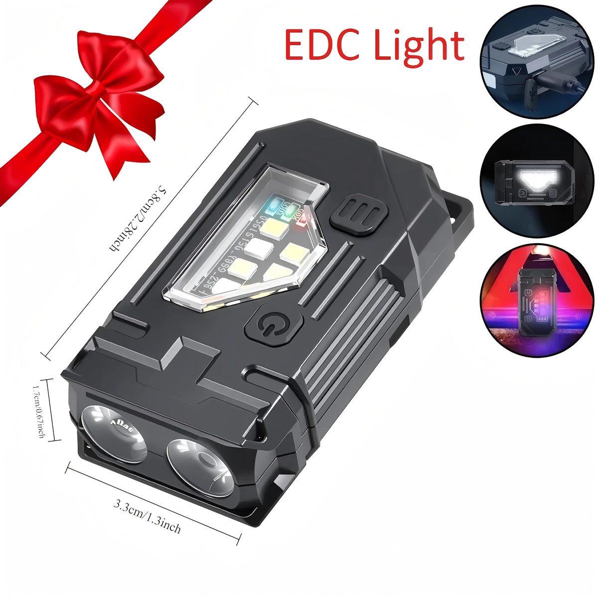 Magnetic Ultra-Thin COB Work Light,Rechargeable LED Flashlight With Clip,Hands-Free Light For Auto Repair,Outdoor,Camping,Hiking