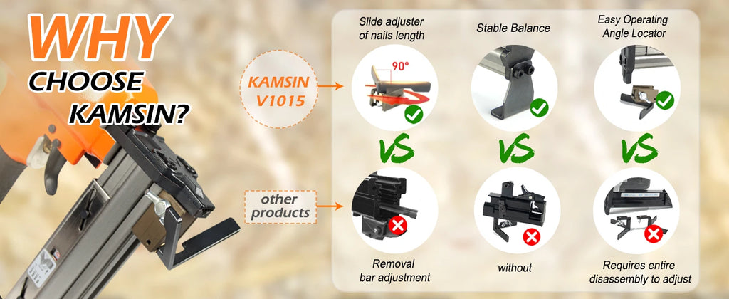 KAMSIN V1015 No. 30 Flexible Air Nail Gun 30V Staple Gun for Home DIY Photography Studios