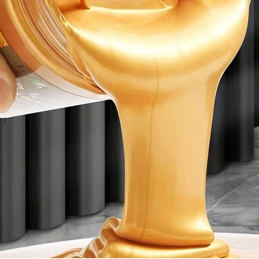 50/100/300 milliliters Golden and Silver Acrylic Paints, Metallic Pearlescent, Hand-painted Gypsum Glue, Waterproof and Non-fadi