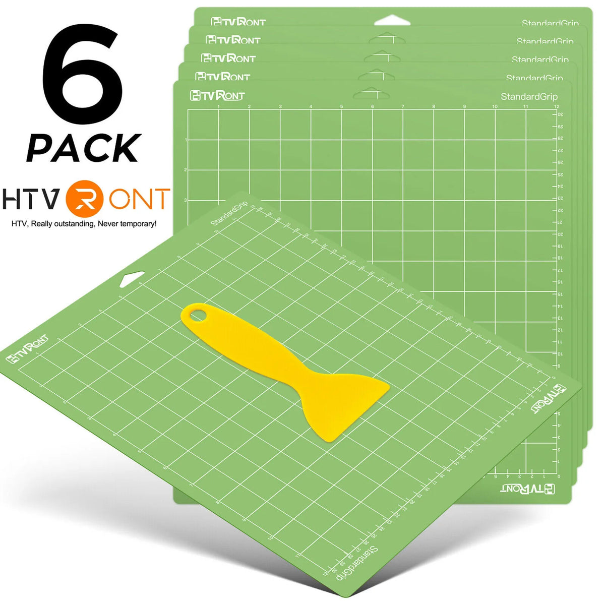 HTVRONT 6/3 Pack 12x12in Mixed Colors PVC Adhesive Cutting Mat Base Plate Tool Pad for Cricut Explore Air/Air2/Maker DIY Machine