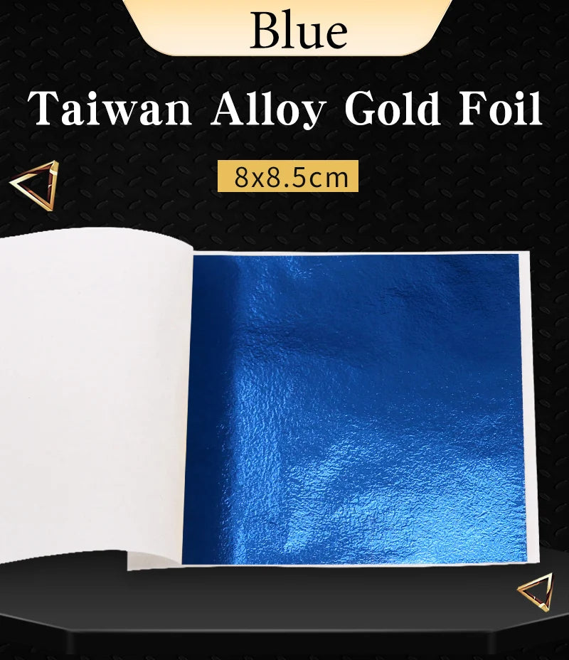 100pcs/10colors sheet  Pink Gold Leaf Imitation Sliver Foil Papers DIY Art Crafts Design packaging material Food decoration