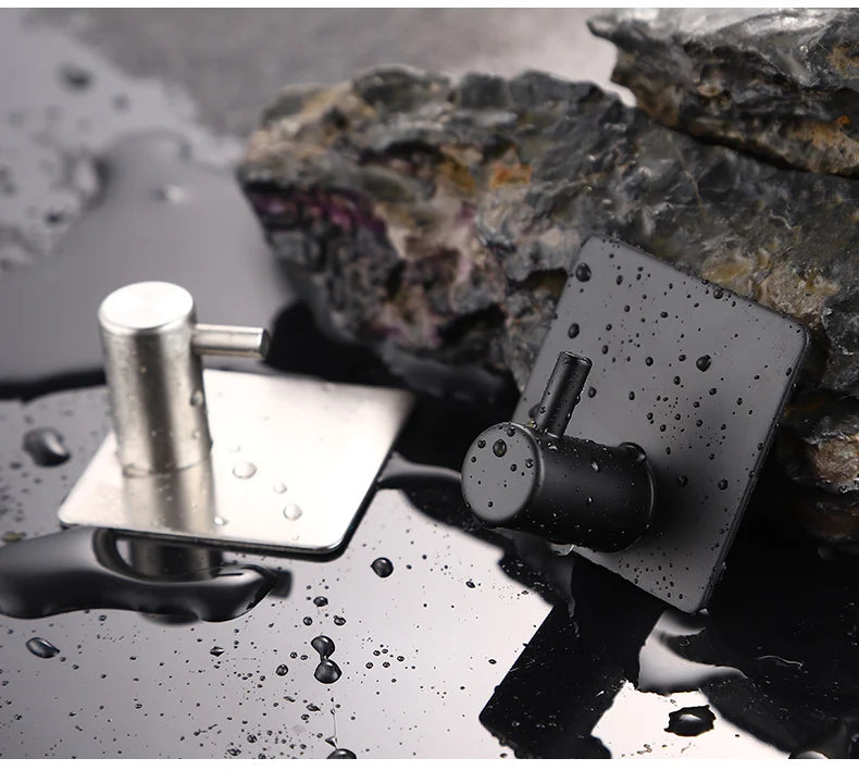 Strong Adhesive Wall Hook Sticker Hanging Coat Rack Clothes Hanger Shower Robe Hook Kitchen Bathroom Towel Hooks Holder