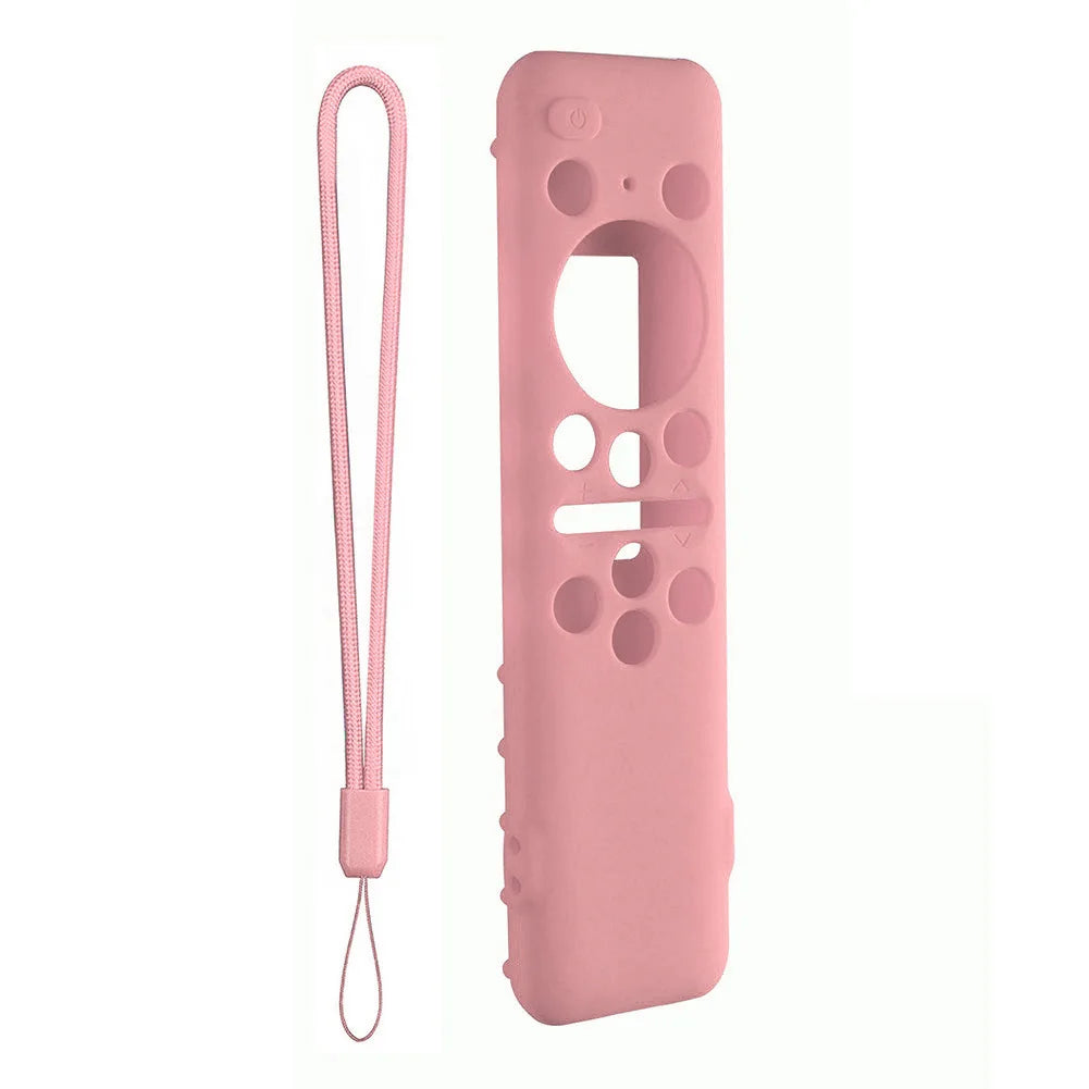 Drop-Proof Shell Silicone Remote Control Cover Protector with Lanyard Shockproof Anti-Slip for Samsung 8K Neo QLED HDR Smart TV