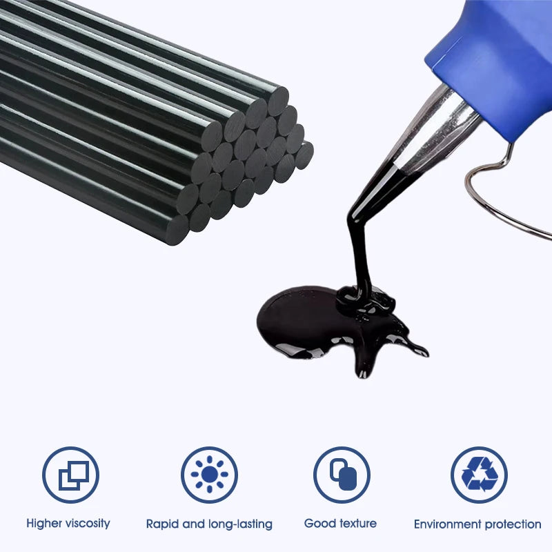 7/11mm Black Hot Glue Sticks Strong Car Body Dent Paintless Removal Repair Strip DIY Craft Hot Melt Adhesive for Mini Glue Gun