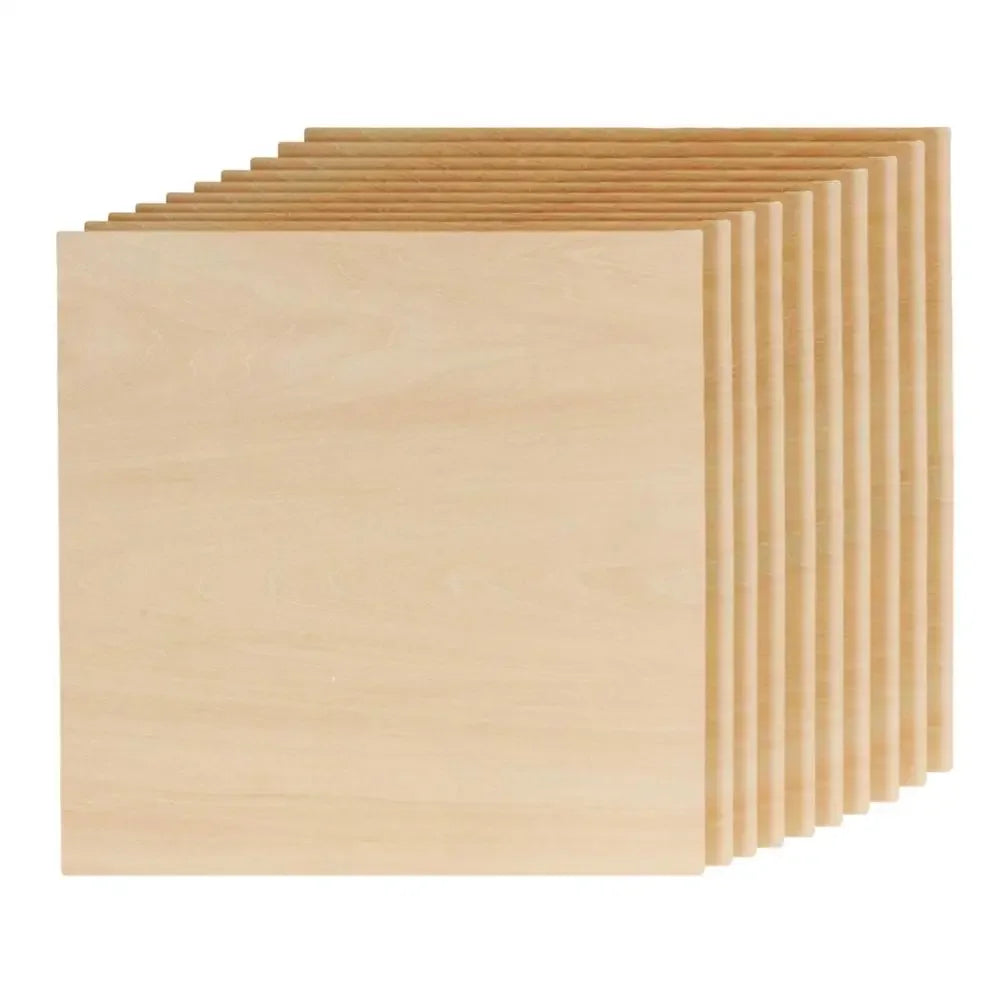 10 PCS Basswood Sheet 3mm Plywood Basswood Sheets Unfinished Thin Wood Sheets For Laser Cutting Engraving DIY Modeling