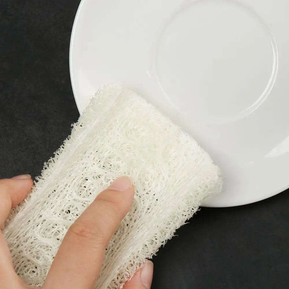 1/5pcs Double-sided Cleaning Reusable Non-stick Oil Pot Bowl Brush Dish Washing Cloth Cleaning Sponge Microfibre Sponge