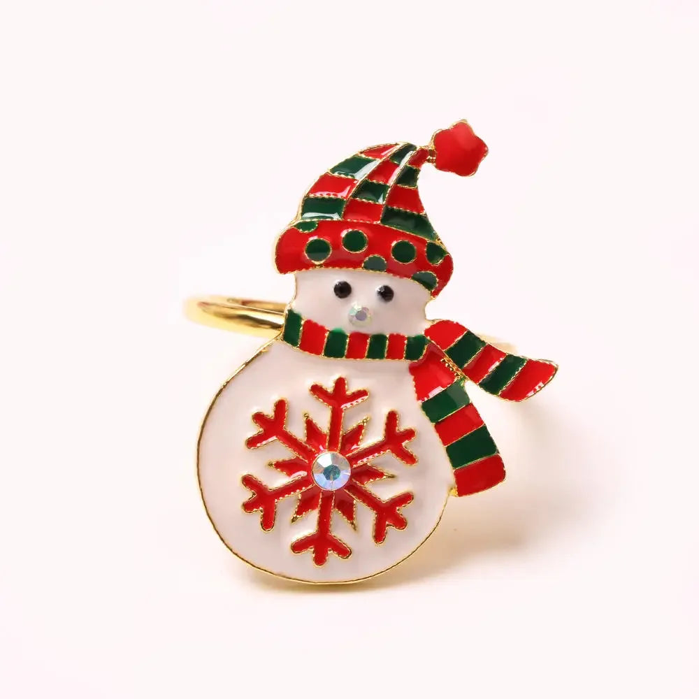 Napkin Rings name Christmas Coconut Table Napkins Holder Wedding metal Red silver Gold Decoration Home 2022 Kitchen Accessories