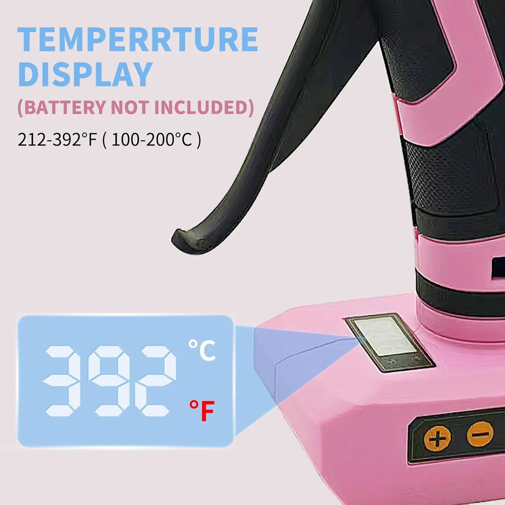 100W Cordless Hot Glue Gun for Dewalt 20V MAX Battery with 20PCS Full Size Glue Sticks, Digital Temperature Adjustable High