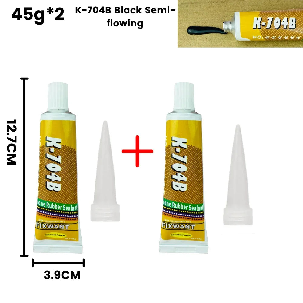 K-703 704 705 706 One-Component RTV Silicone Rubber Sealant Black White Transparent Electronic Component Sealing Glue 45g