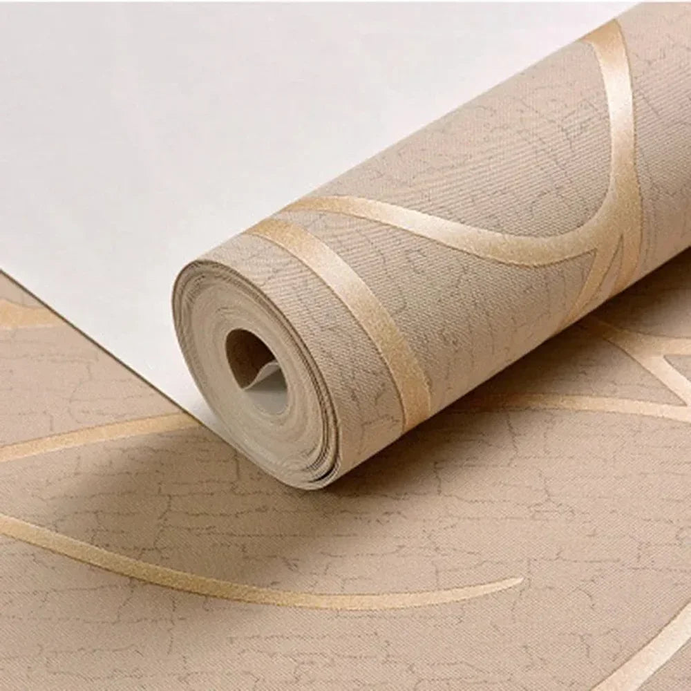 European Non-Woven Fabric Wallpaper Modern Self-Adhesive Contact Paper for Bedroom & Furniture Removable Decor