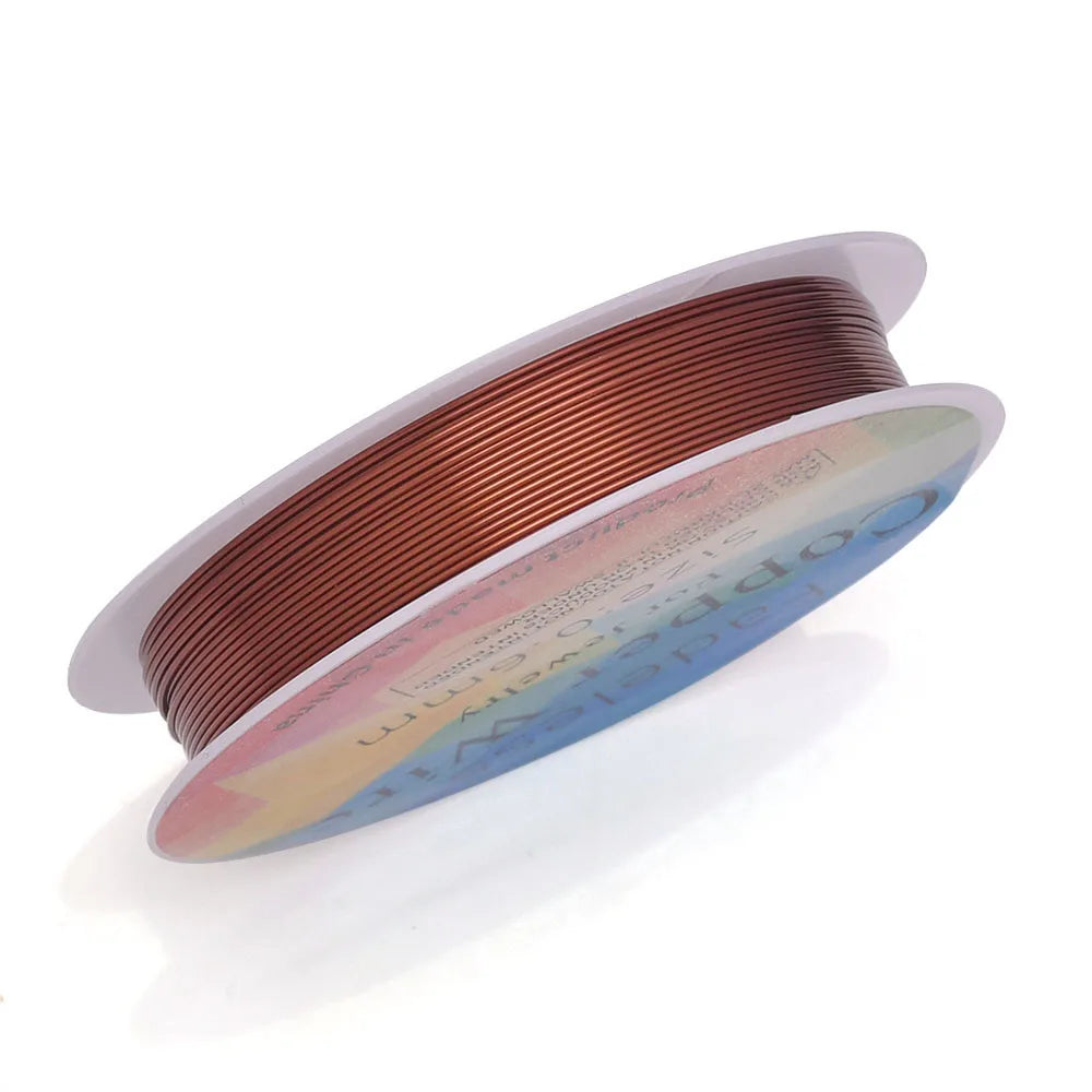 Colorfast Copper Wire For Bracelet Necklace Jewelry DIY Accessories 0.2/0.25/0.3/0.5/0.6/0.7/1.0mm Craft Beading Wire HK018