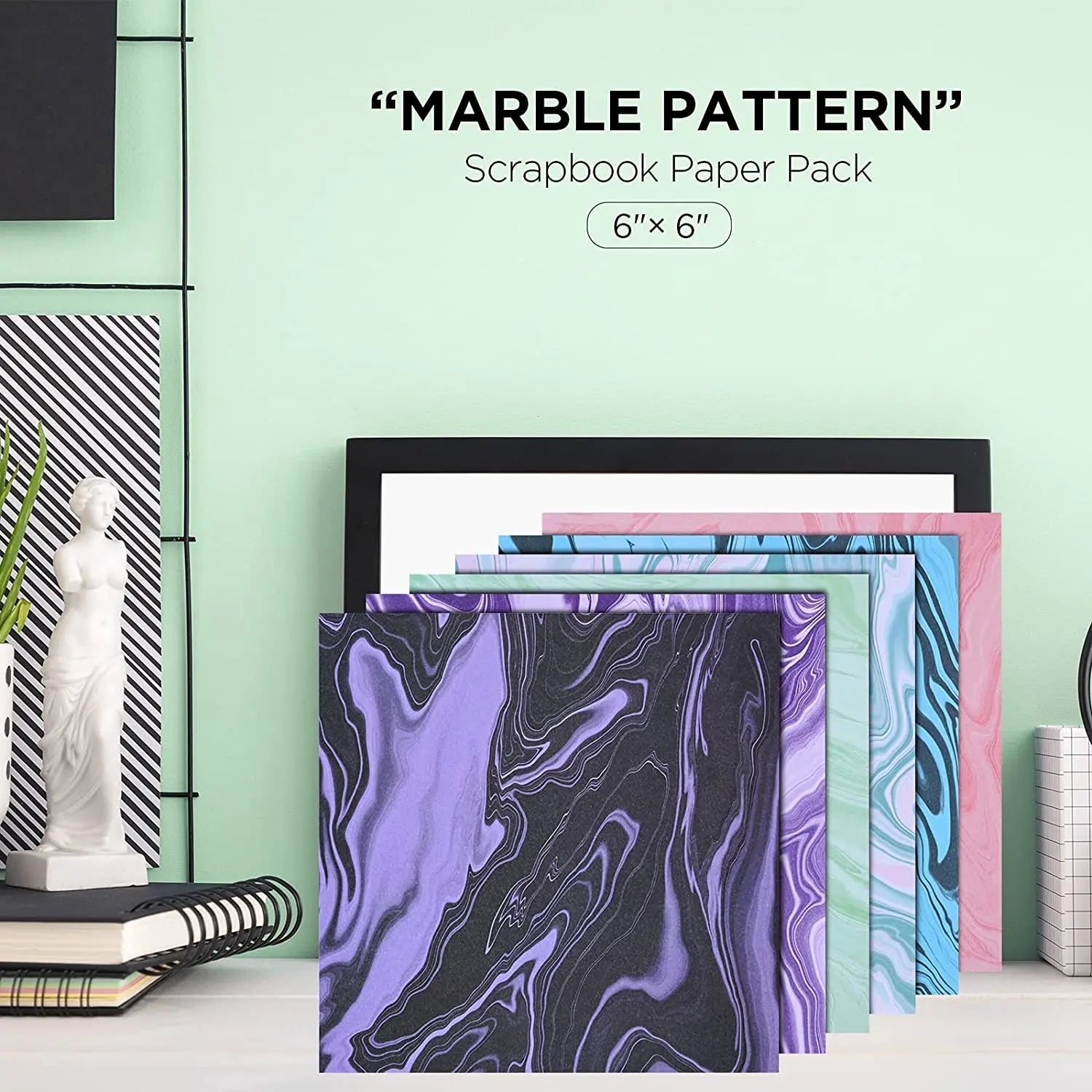 24 Sheets 30x30cm Craft Scrapbooking Paper Pad Watercolored Single-Side Printing Junk Journal Cardstock Supplies for Card