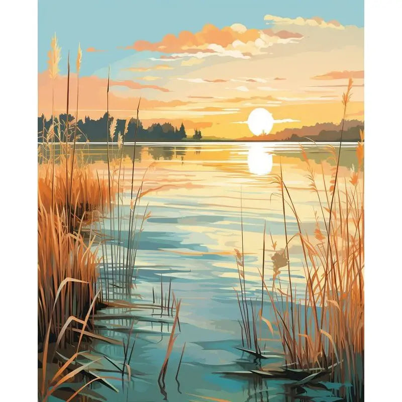 GATYZTORY DIY oil Painting By Numbers Kit scenery acrylic paint by numbers diy Numbers Painting art on Canvas By Numbers