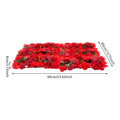 6pcs Artificial Flower Wall Background Wedding Parties Flower Wall Mat Artificial Flower Wall Panels Red Rose Decor