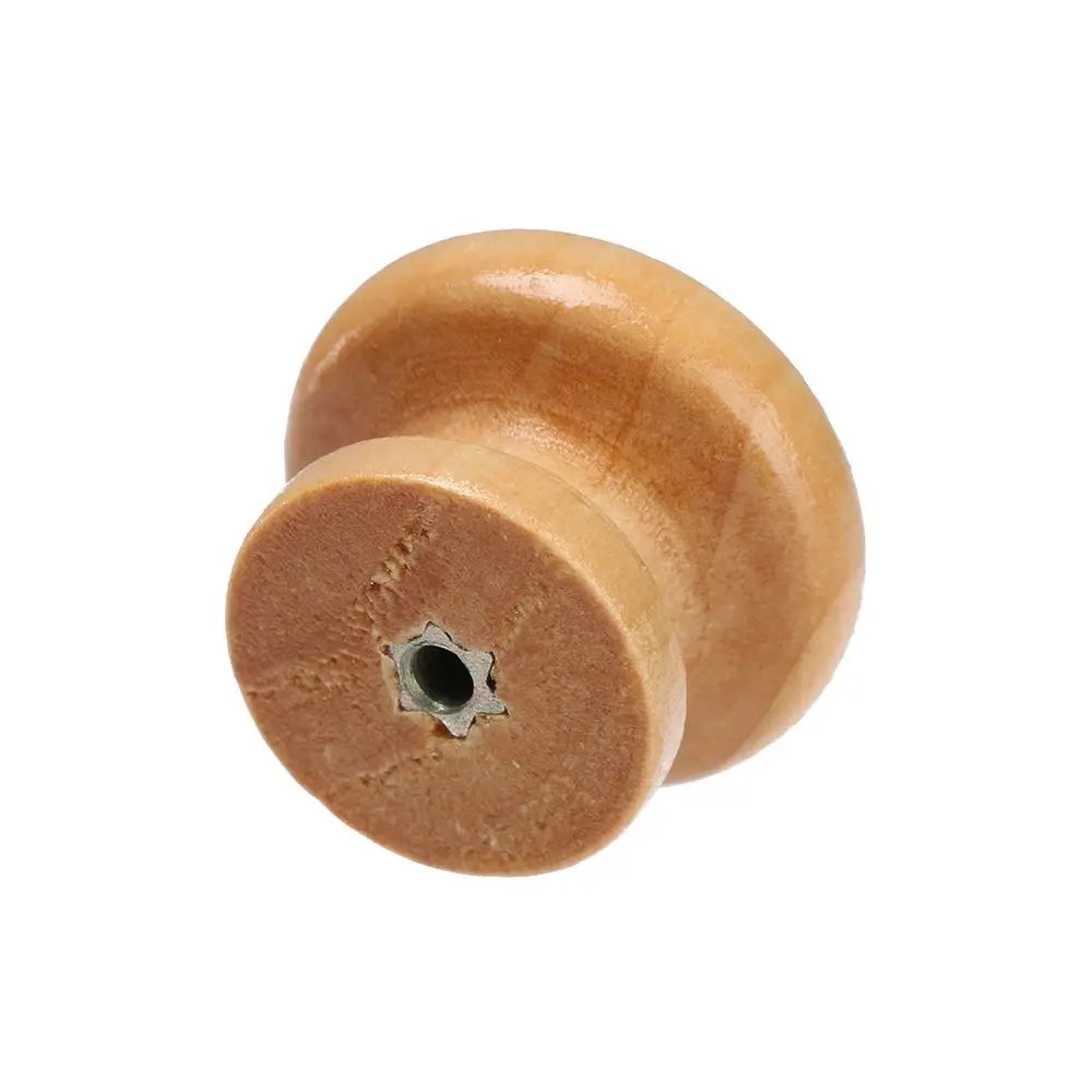 10pcs/Lot Round Natural Wooden Cabinet Pulls Round Shape Drawer Knob Door Handle Wardrobe Pulls Furniture Fitting Hardware