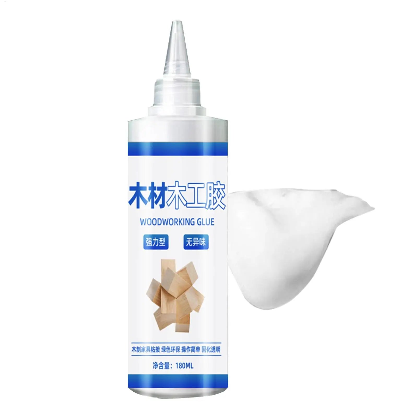 Wood Glue For Crafts 180ml Carpenter Glue Transparent Eco-Friendly Wood Adhesive Safe Glue Woodworking Glue Multi-Functional