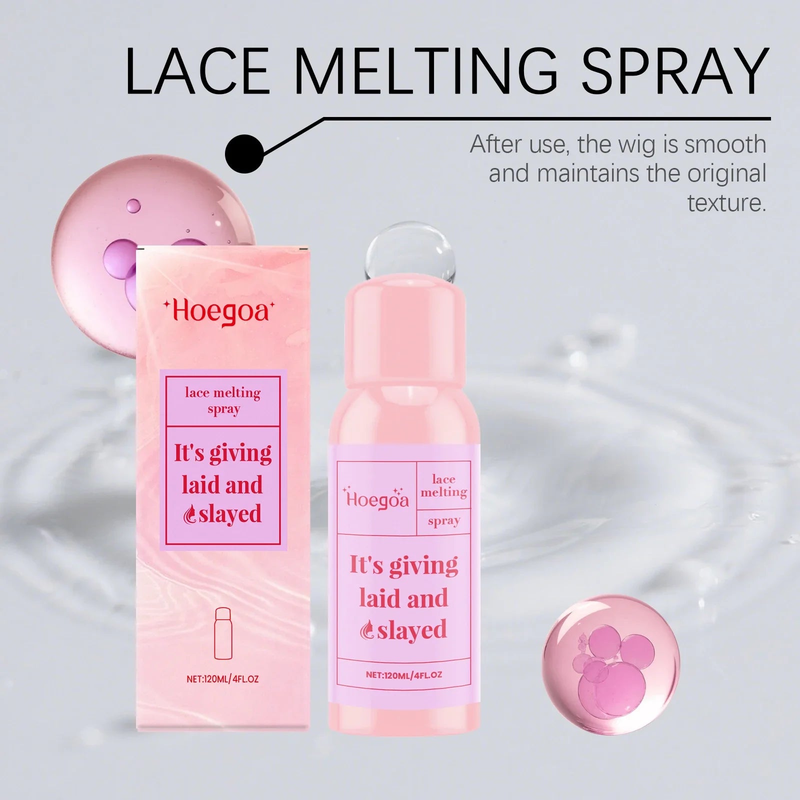 Wig Adhesive Spray Water Resistant For Lace Front Wig Gentle Formula Easy Removal Strong Invisible Waterproof Lace Glue Spray