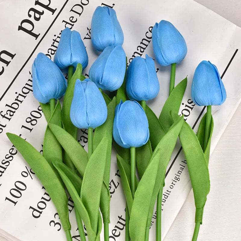 3/5/10/15/20pcs Tulips Artificial Flowers Real Touch Flower Bouquet Tulips Fake Flower for Wedding Home Decoration