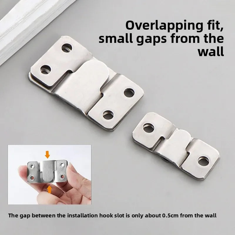 Folding Table Wall Shelves Floating Wall Shelves Stainless Steel Hanging Buckle Flush Mount Hanger Furniture Interlock Bracket