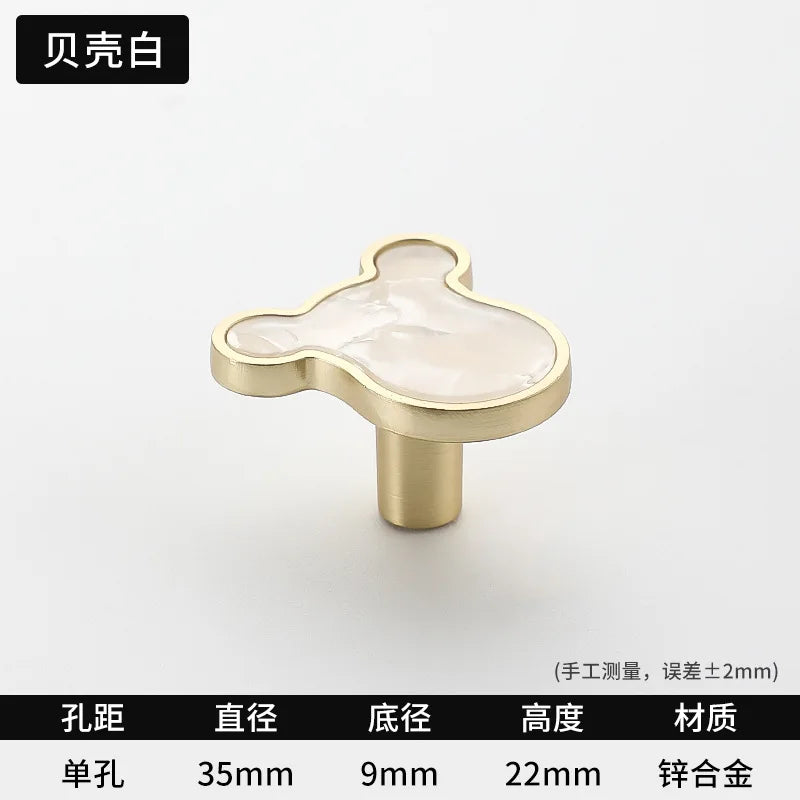 Modern Cupboard Drawer Knobs Wardrobe Furniture Single Hole Door Handle Simple Personality Children's Room Bedside Table Knobs