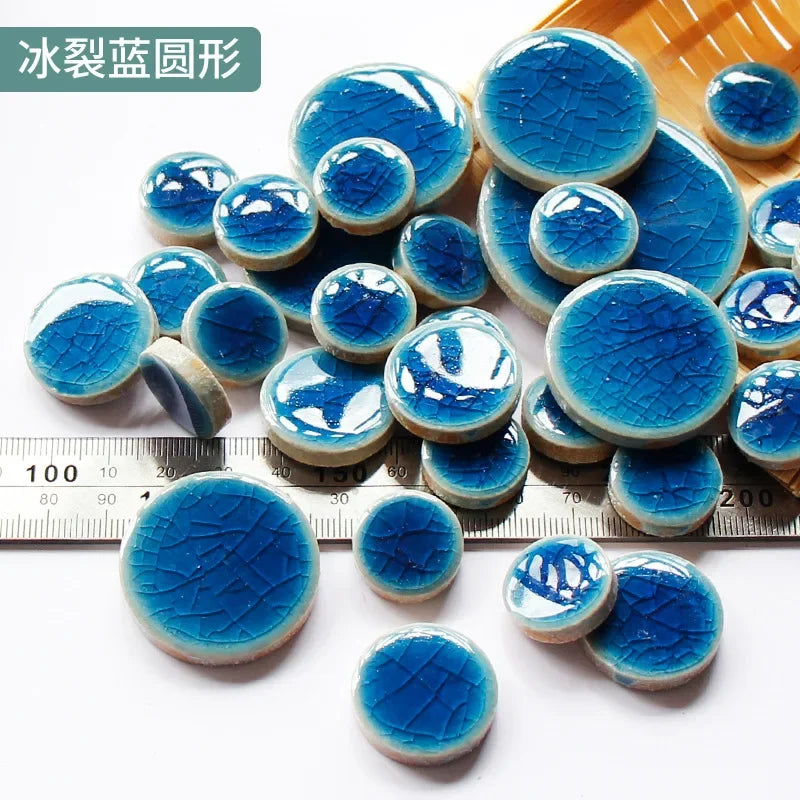 100g Ceramic Mosaic Tiles Multi Color Mosaic Piece Making Tiles for Puzzle Art DIY Craft Lamp Table Accessories Home Wall Decor