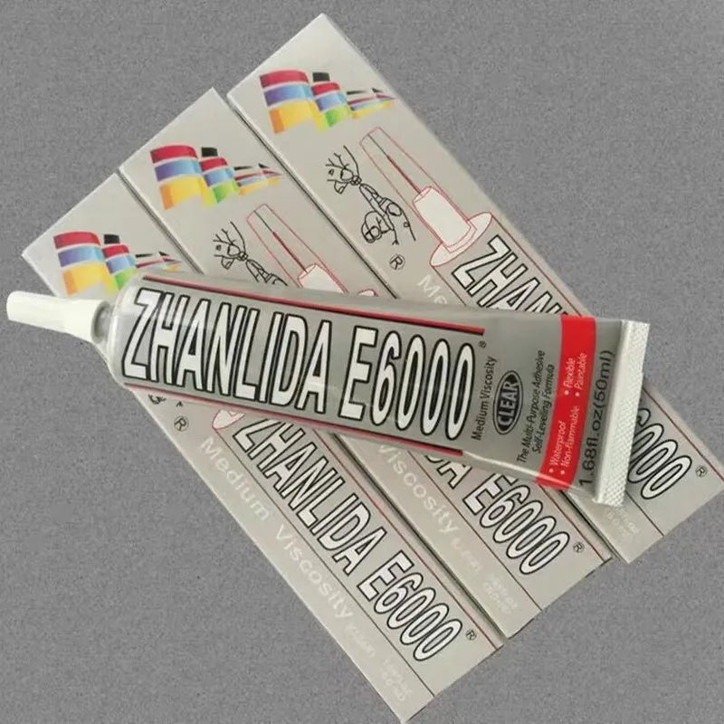50ml E6000 Jewelry Crafts Multipurpose Adhesive Crystal Cloth Rubber Beads Bonding Super Liquid Glue Repair Phone Screen Glass