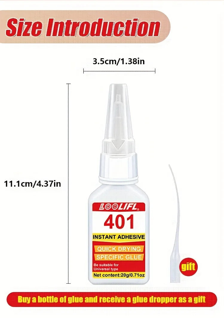 3PCS 401 super glue,wood repair glue,suitable for wood,metal,plastic,fixing cabinets,doors,floors, guitars,hanging decorations