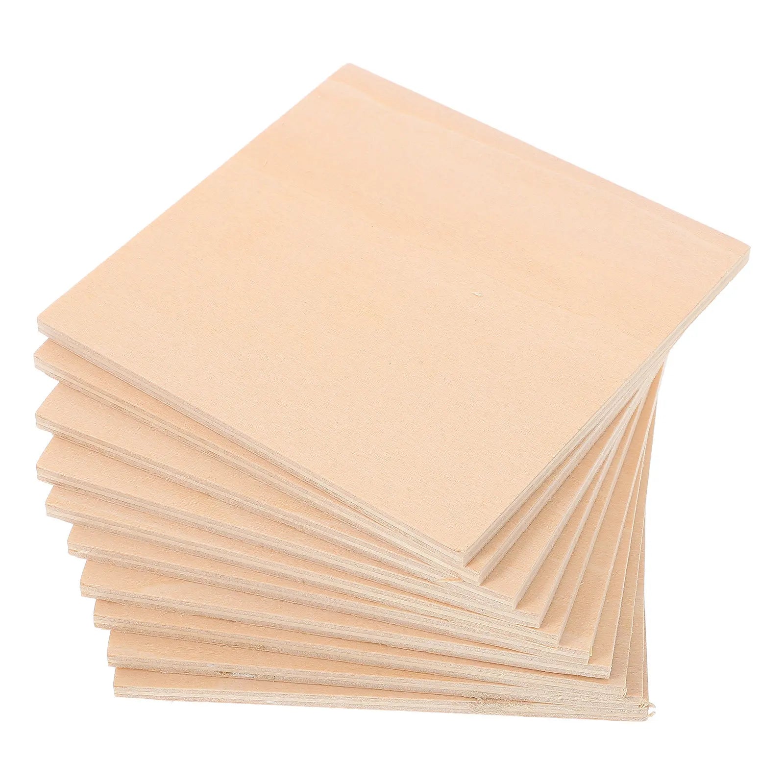 10pcs DIY Lime Wood Sheets Craft Solid Plywood Laser Cutting Engraving Supplies Architecture Models Thin Boards