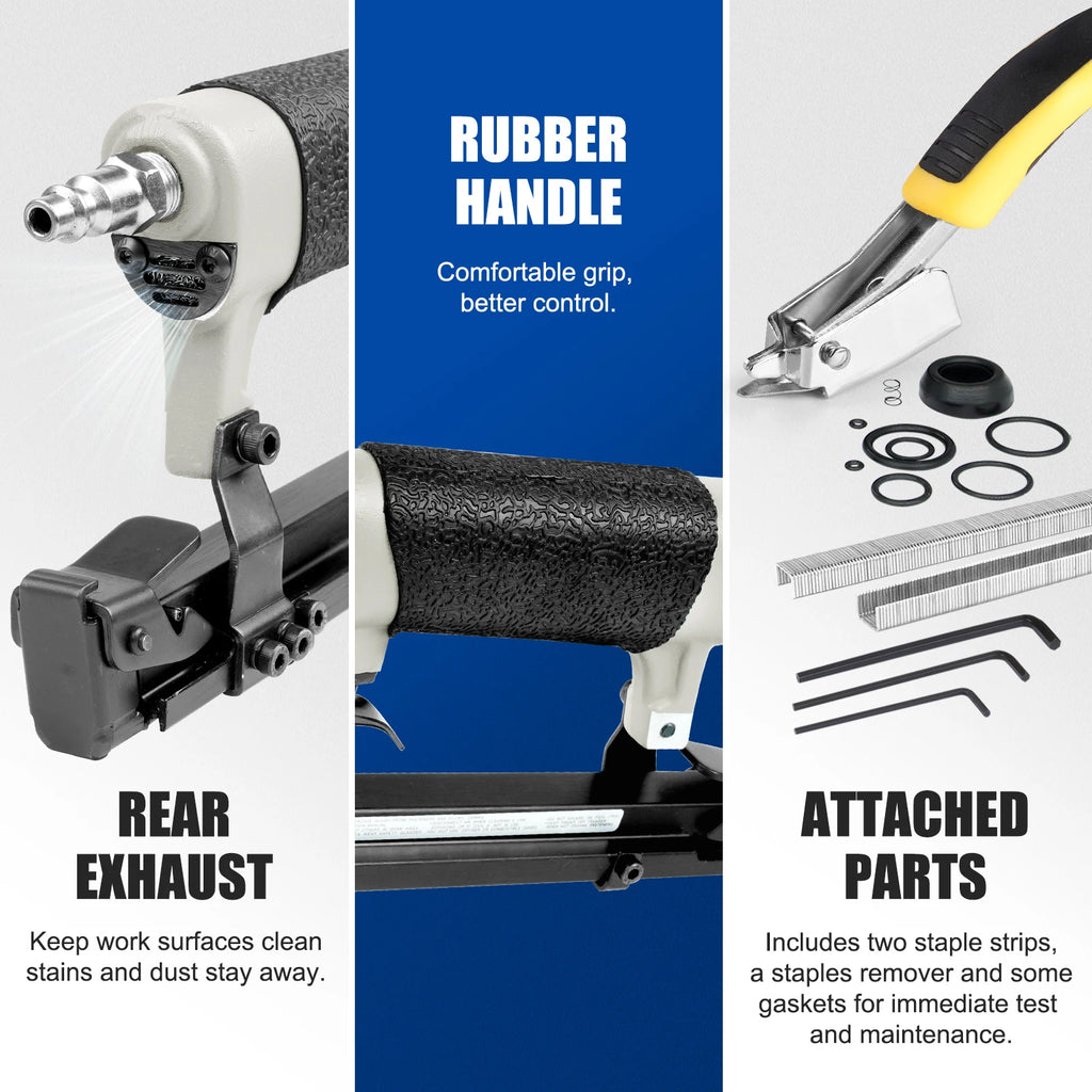 WOODPECKER HN7116 22Gauge 71 serise with Long Nose  Pneumatic StaplerUpholstery Staple Gun Tools for Woodworking