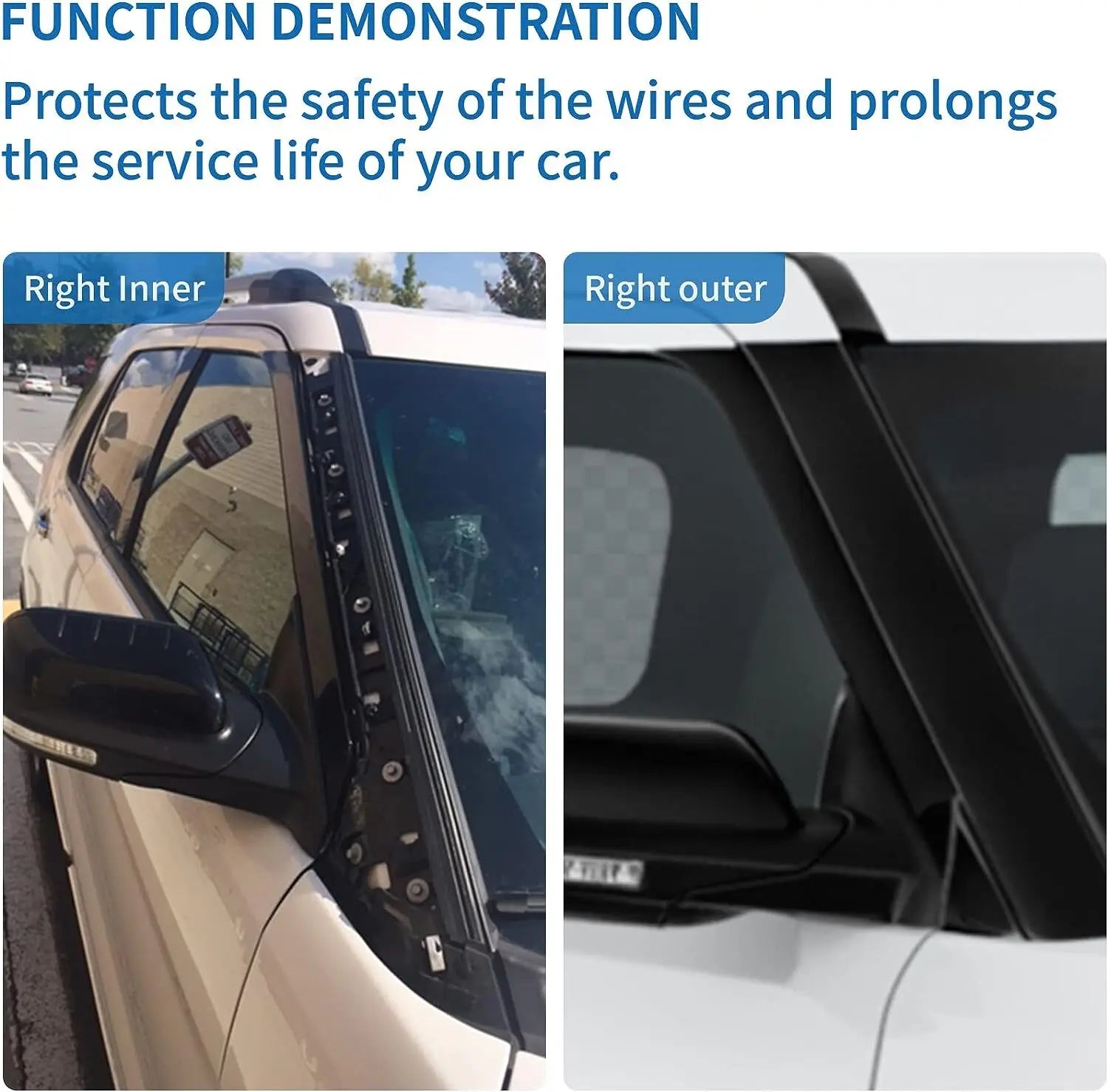 926-451 BB5Z-7803136-AA BB5Z-7803137-AB Passenger Right Side Windshield A-Pillar Molding Trim For 2011-2019 Ford Explorer