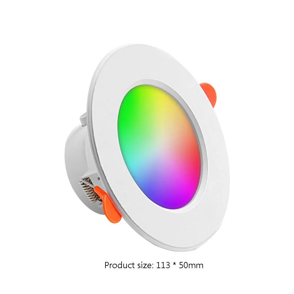 1-15PCS LED Downlight WiFi TUYA 110/220V Dimmable Spot Light Recessed Round Light Spot Bluetooth Lamp For Alexa Google Home