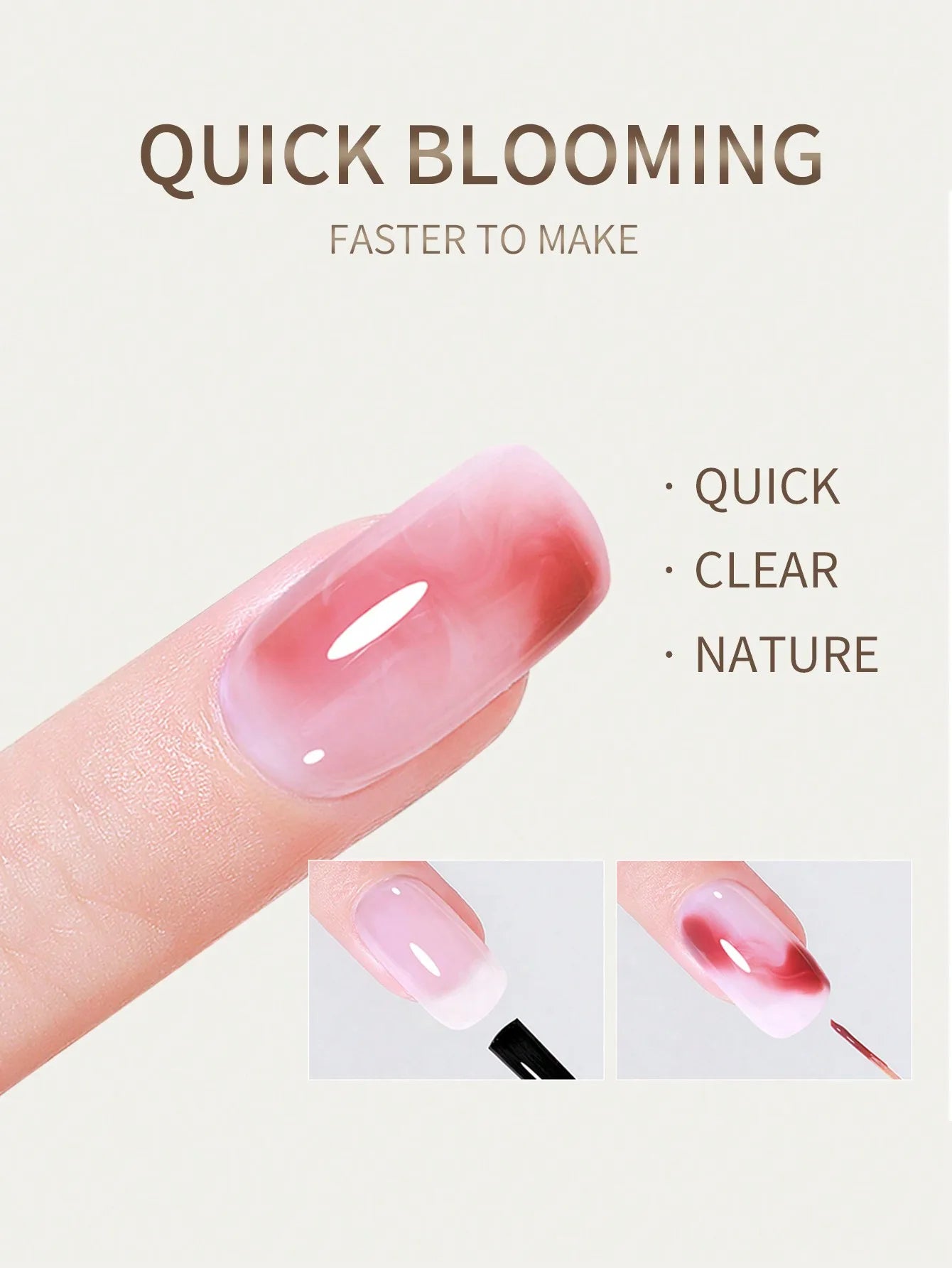 XEIJAYI1Pc 15ml Blooming Glue Gel Nail Polish UV LED Soak Off Top Gel Glossy Sealer Shiny Varnish