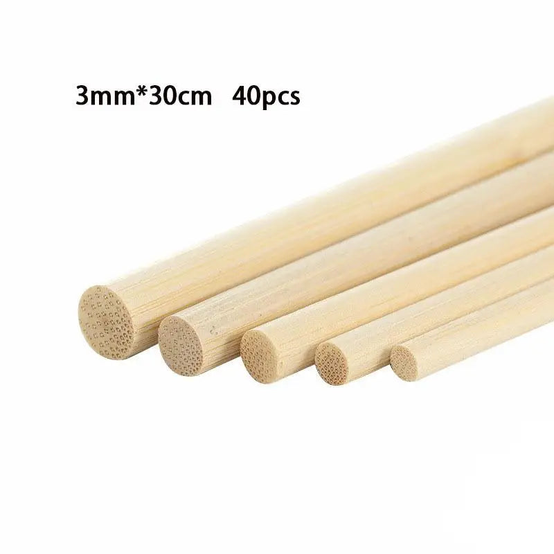 3-8mm Round Wooden Stick For Crafts Food Ice Model Making Cake Dowel DIY Durable Dowel Building Model Woodworking Tool