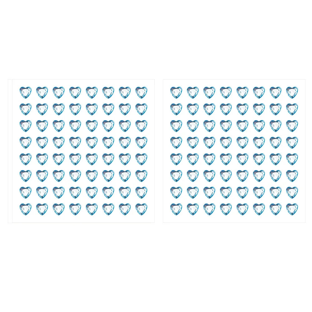 Bling Sparkly 3D Gem Acrylic Earrings Stickers Kids DIY Toys 6MM Self Adhesive Love Heart Rhinestone Crystal Stickers For Girls