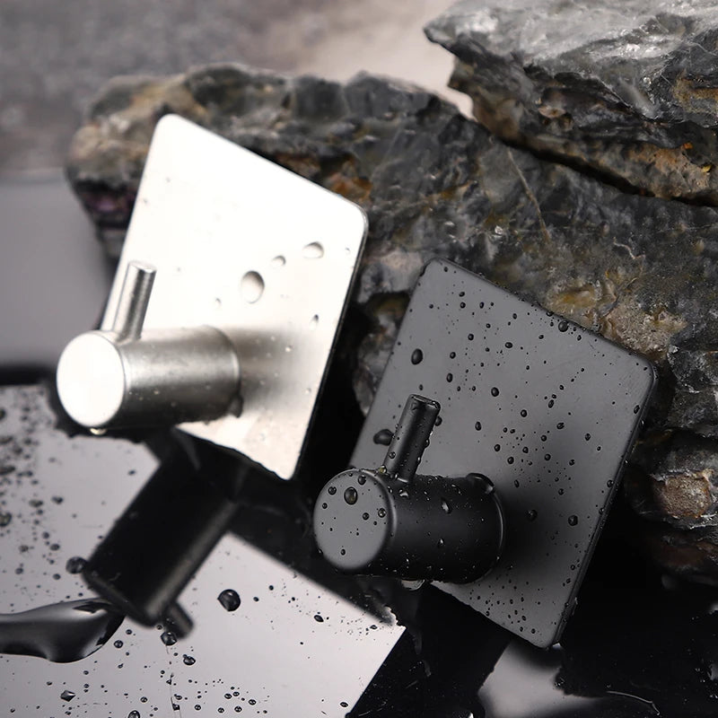 Strong Adhesive Wall Hook Sticker Hanging Coat Rack Clothes Hanger Shower Robe Hook Kitchen Bathroom Towel Hooks Holder