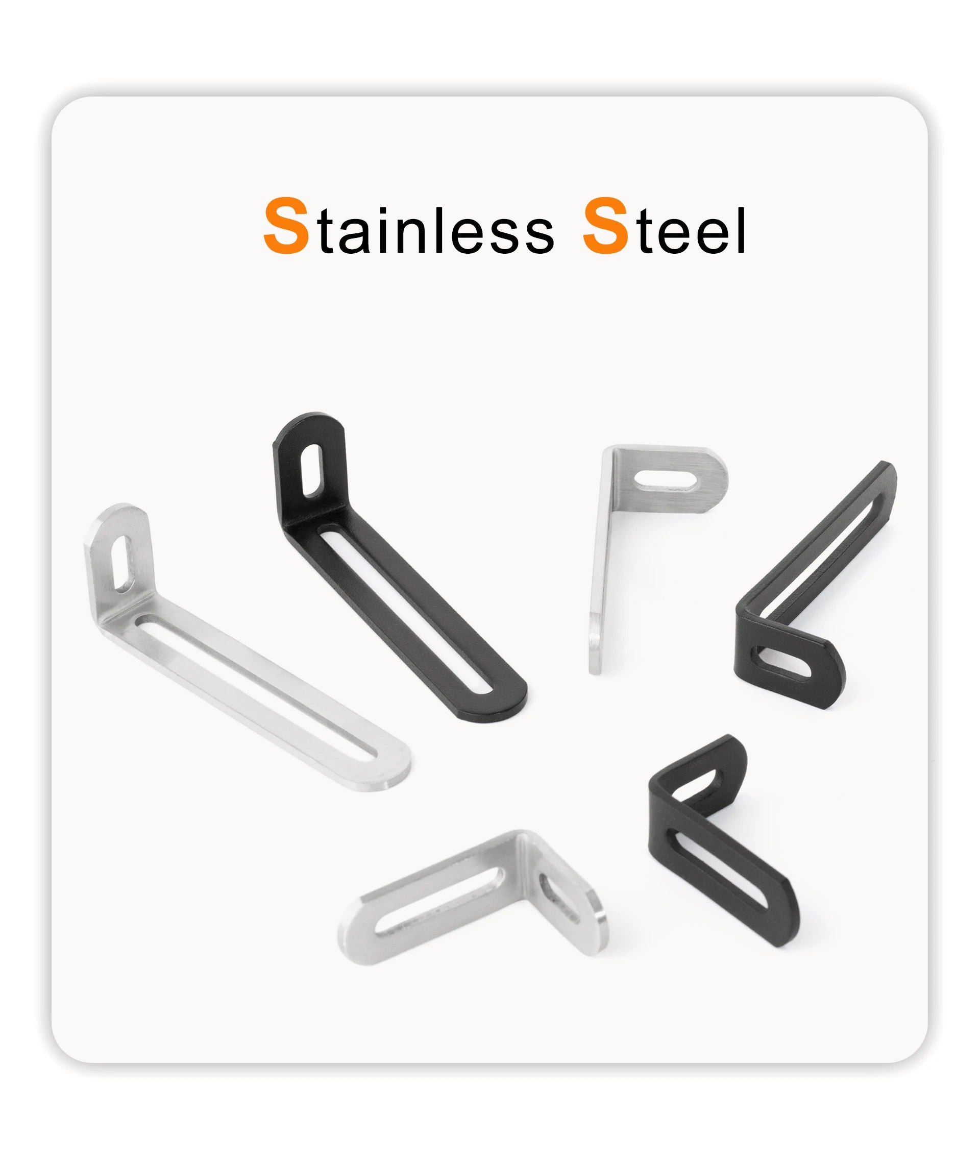 Stainless Steel Adjustable Corner Bracket Heavy Duty Metal 90 Degree L Shaped Angle Corner Braces for Wooden Shelf Furniture