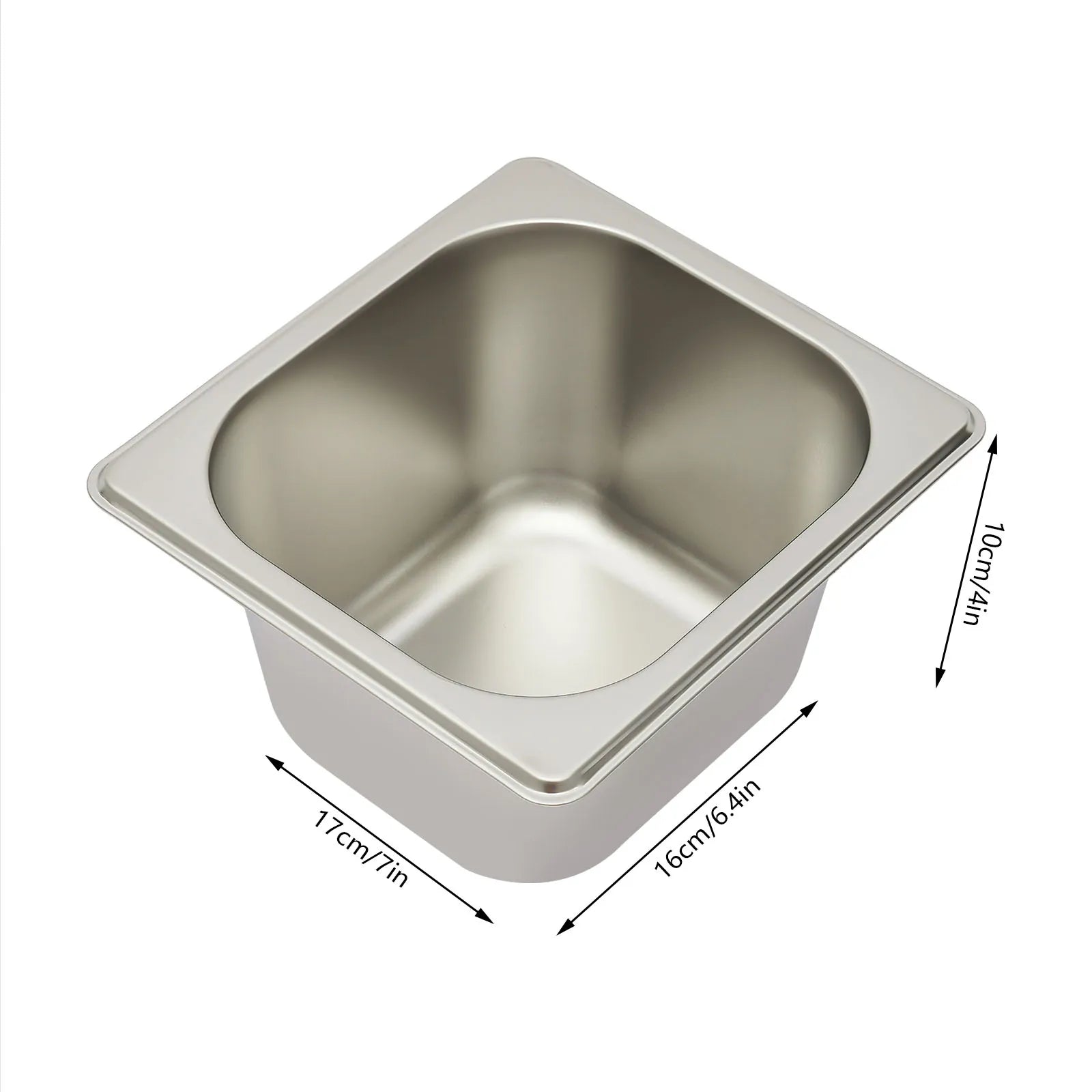 6-Pan Ice Food Serving Display Tray with Clear Roll Top Cover Cold Food Buffet Tray 15 CM Height Countertop Salad Fruit Box