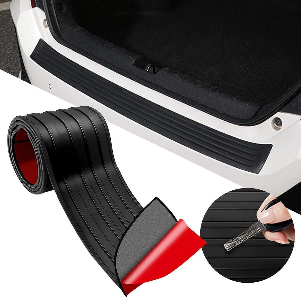 Universal Car Trunk Door Guard Strips Sill Plate Protector Rear Bumper Guard Rubber Mouldings Pad Trim Cover Strip Car Styling