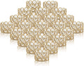 24PCS Crystal Gold Votives Candle Holder Elegant Decorative Tealight Candle Holders for Weddings Parties Chirstmas Gifts