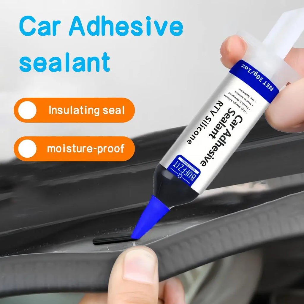 RTV Black Silicone Adhesive Sealant, Waterproof, Flexible, Moisture-Proof for Glass, Metal, Plastic