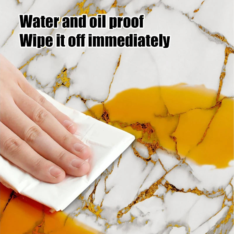 10-40PCS Imitation 3D Marble Wall Sticker Self Adhesive Waterproof Oilproof Wallpaper for Kitchen Tile Wall DIY Home Decoration