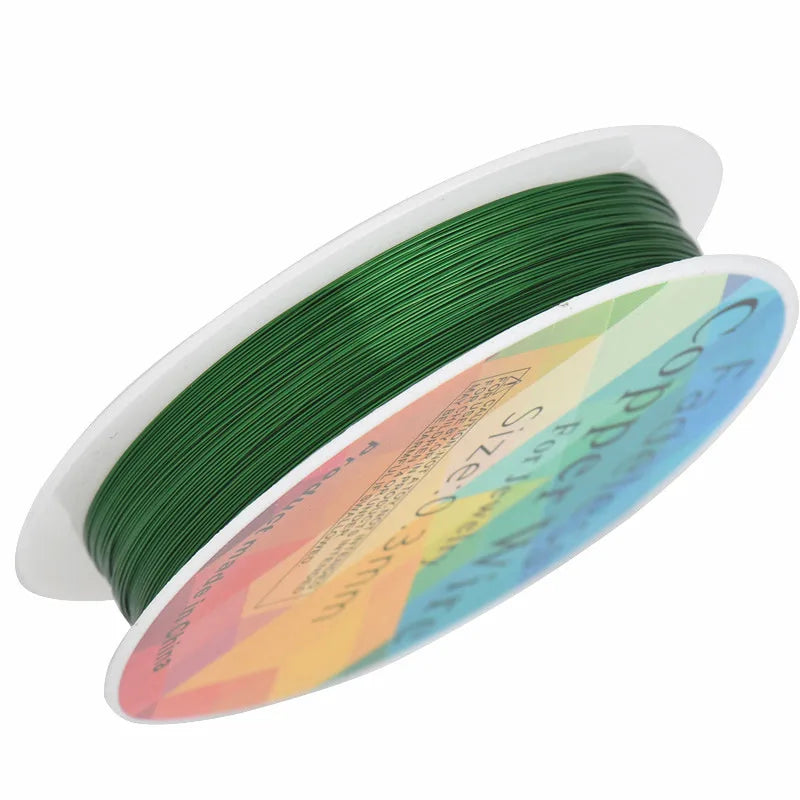 Colorfast Copper Wire For Bracelet Necklace Jewelry DIY Accessories 0.2/0.25/0.3/0.5/0.6/0.7/1.0mm Craft Beading Wire HK018