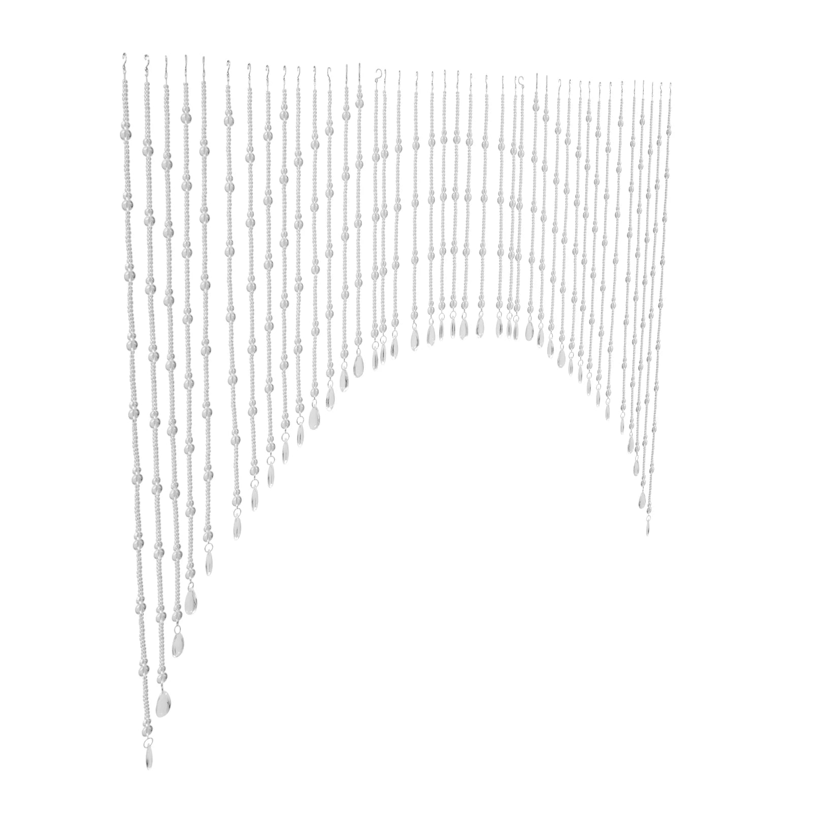 40 Strings Beaded Curtain Arched Crystal Curtain Hanging Door Beads Curtains for Entrances Doorways Bathroom