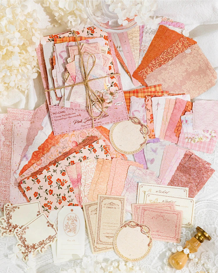 4Style Paper Post Office Series Scrapbooking Set Diy Handheld Account Diary Decoration Collage Material