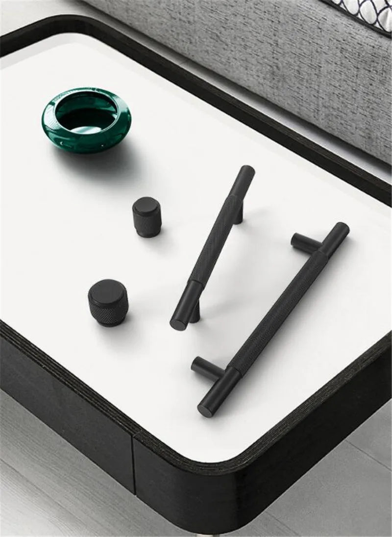 KK&FING Gold Knurled Handles For Cabinet And Drawer Aluminum Alloy Wardrobe Handles Kitchen Cabinet Pulls Knurled Drawer Knobs