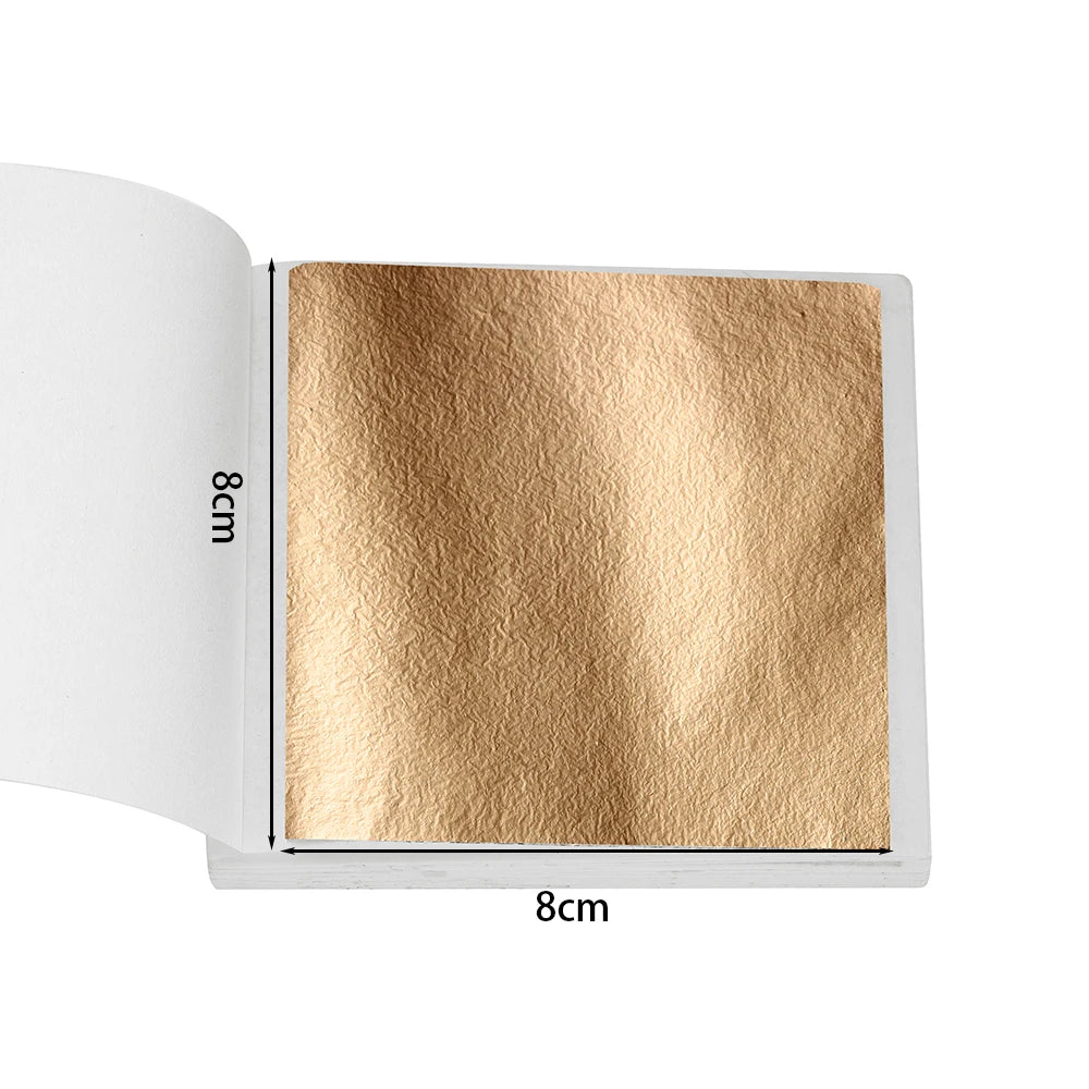 100pcs 8x8cm Imitation Gold Silver Foil Glitters Paper Leaf Sheets DIY Resin Filler Jewelry Making Art Crafts Decor Design Paper