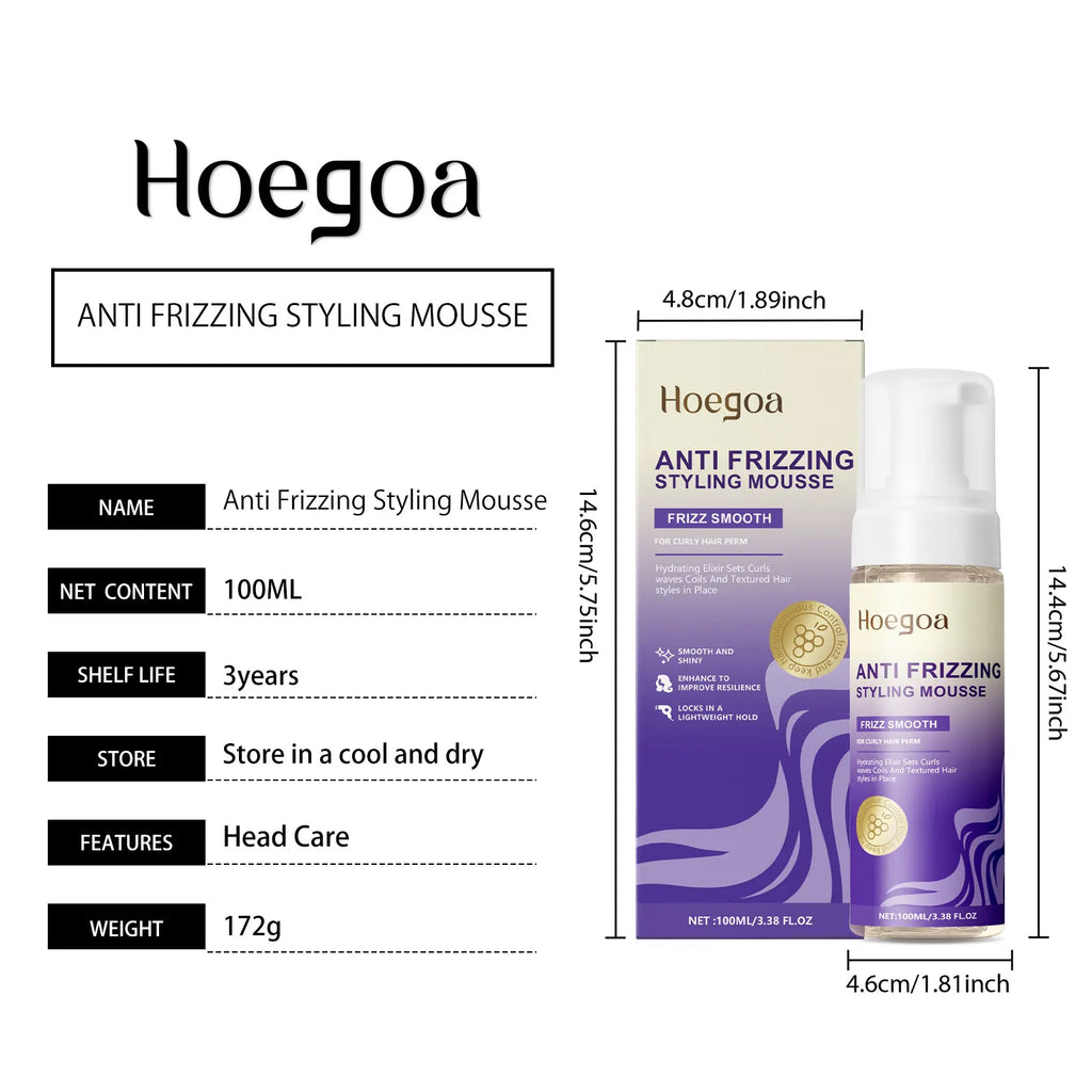 Hair Styling Spray Anti Frizz Add on Charms Increase Elasticity Long Lasting Styling Non-greasy Moisturizing Fluffy Hair Mousse