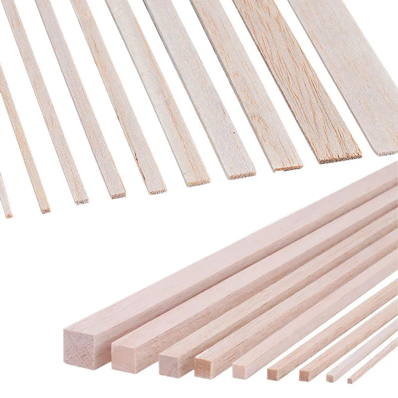 20/50pcs 2/3/5mm Basha wood Stick Balsa Wood Craft Square Cudgel Model Building Carving DIY Handicraft Making Accessories